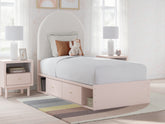 Hoover Furniture Outlet - Ashley Furniture - Wistenpine Twin Upholstered Panel Bed with Storage - Twin Upholstered Panel Bed with Storage - B1323B12
